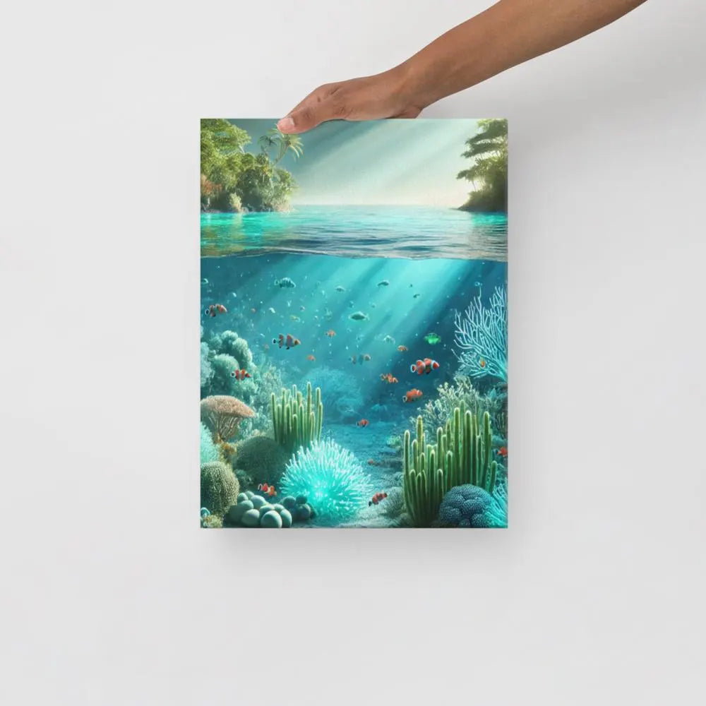 Mystieke Diepten - Betoverende Onderwater Canvas Wanddecoratie