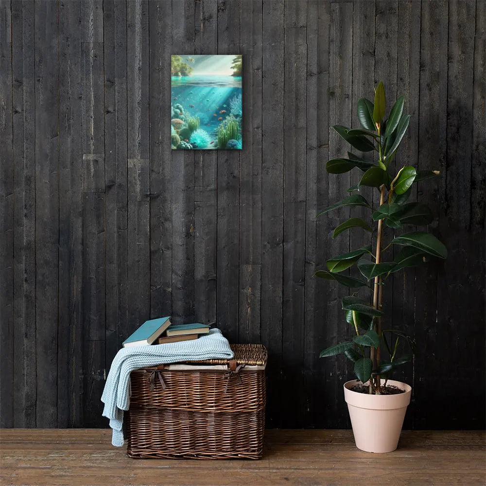 Mystieke Diepten - Betoverende Onderwater Canvas Wanddecoratie