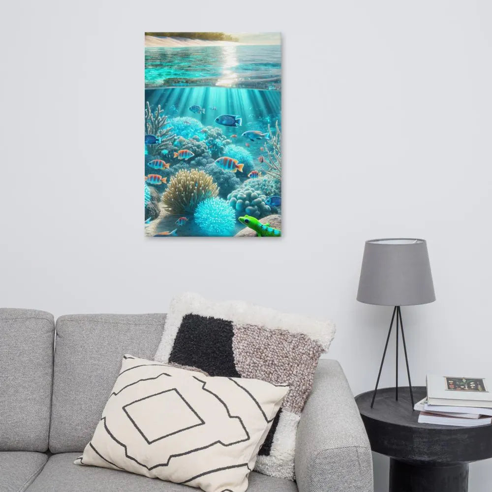 Oceaandromen - Levendige Onderwater Canvas Wanddecoratie