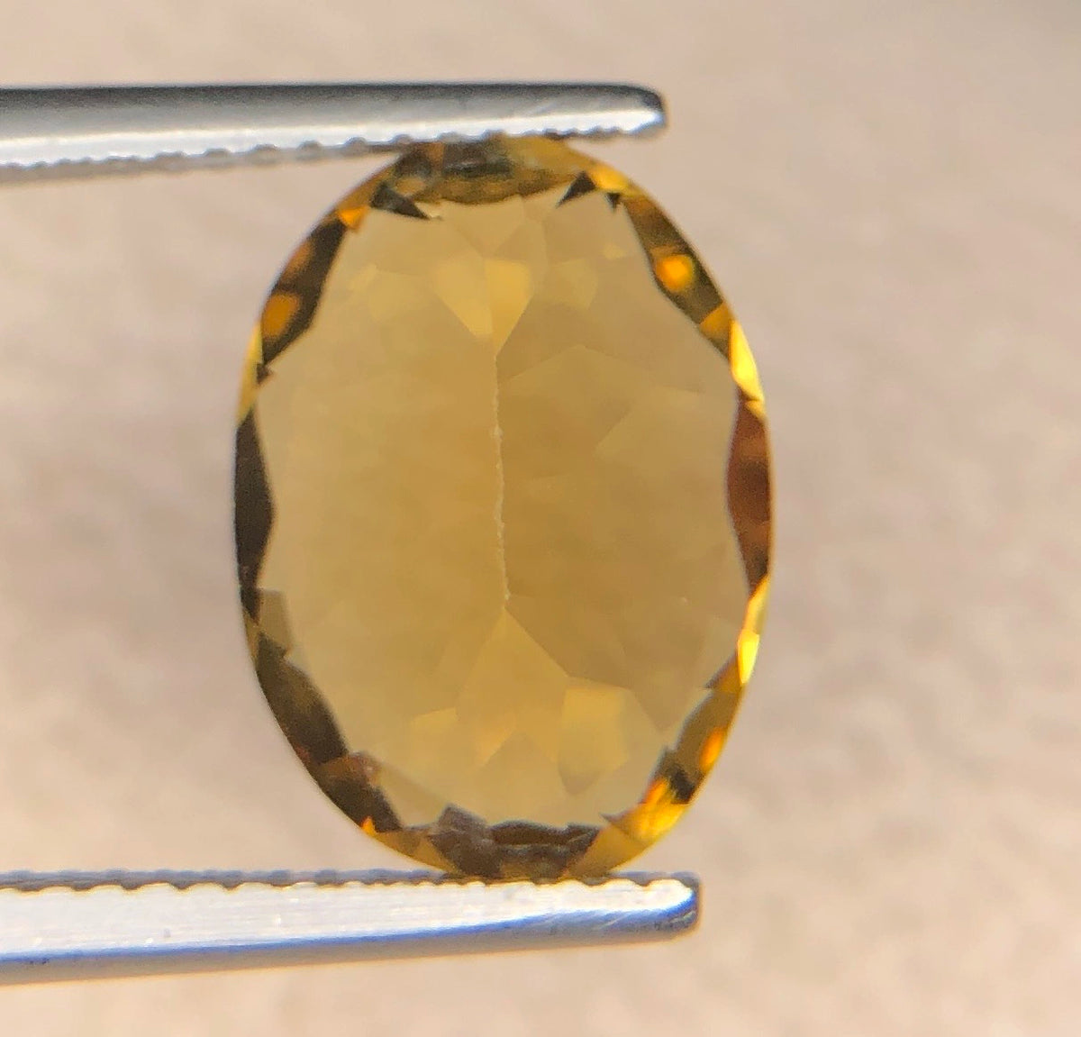 Natuurlijke Honingkleurige Citrien 5,25 ct – Ovaal Geslepen Losse Edelsteen 13,1 × 9,8 mm