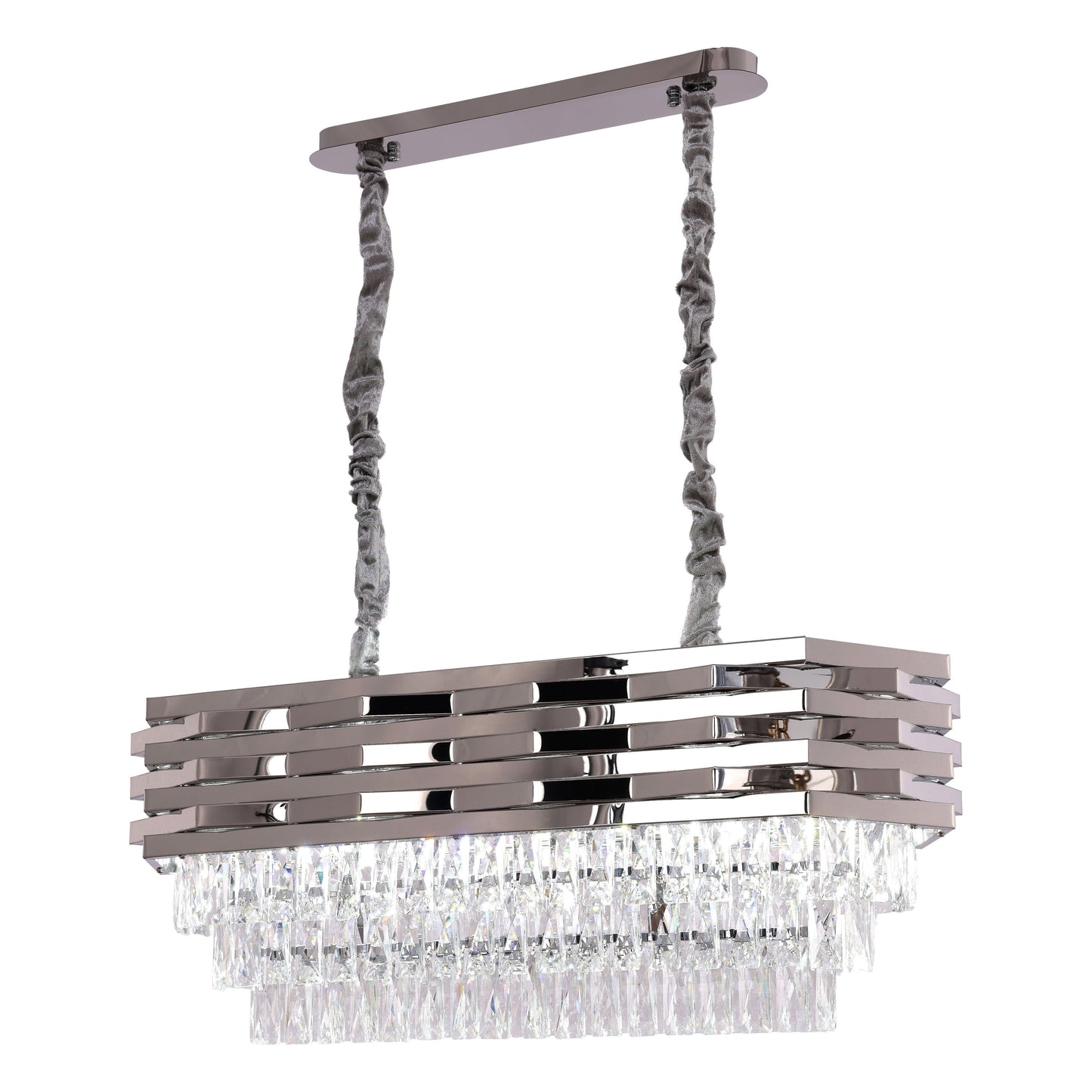 Hanglamp Crystal Chrome | 80x30cm - Luxury Living