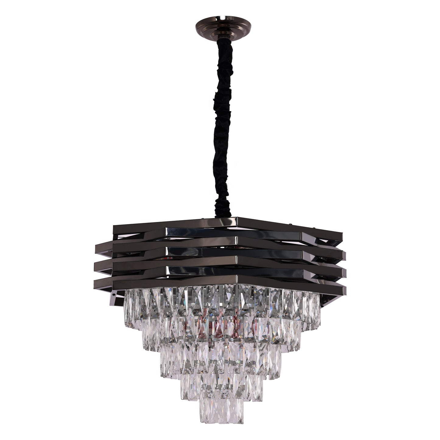 Hanglamp Crystal Black | 60cm - Luxury Living