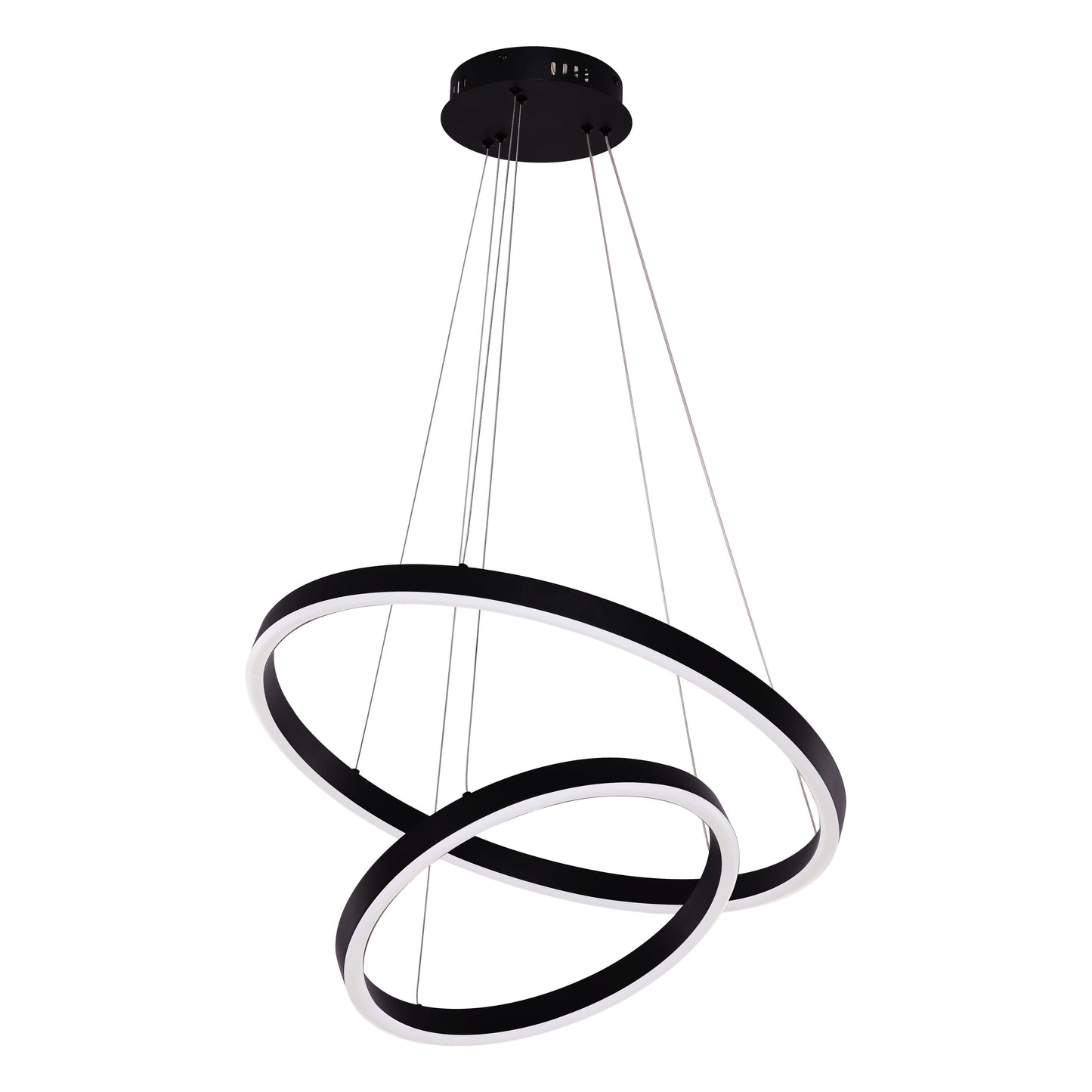 Hanglamp Neo Black | 2-Ring 40+60cm - Luxury Living