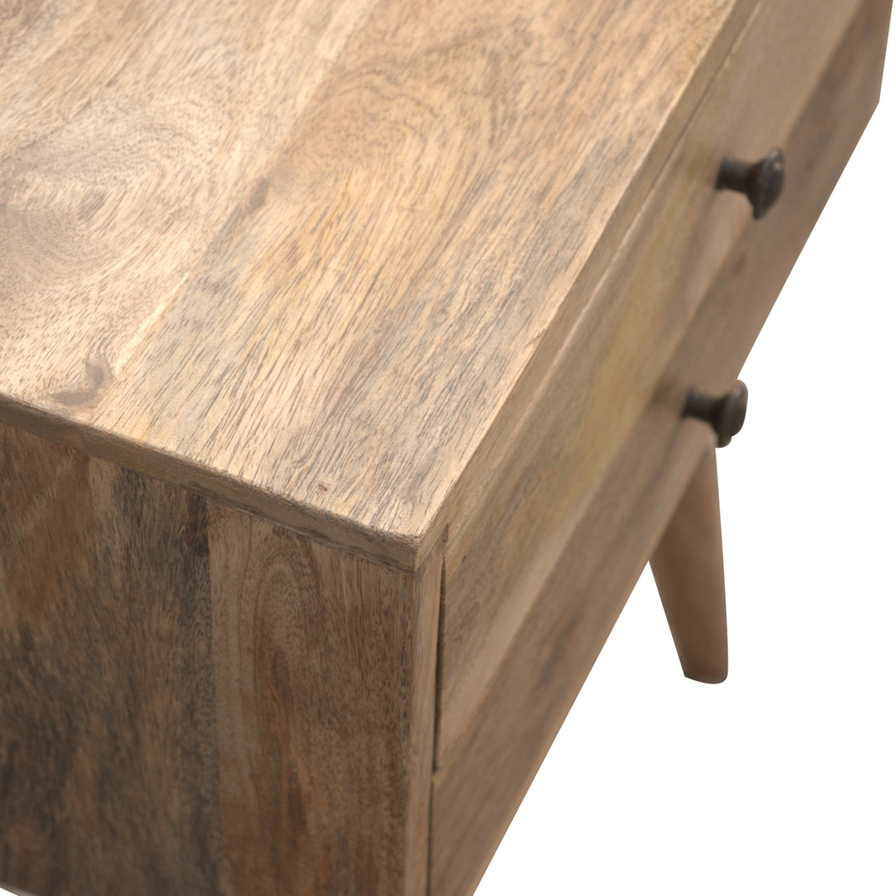 Handgemaakte -Elegant nachtkastje – massief hout – strak design – naturel