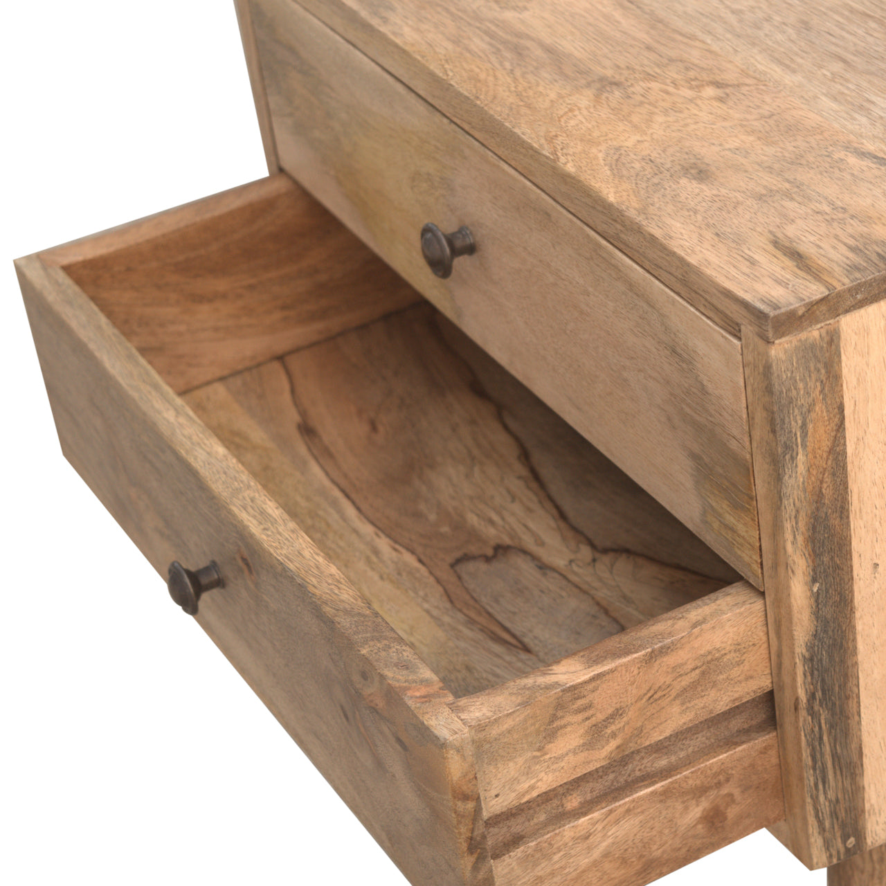 Handgemaakte -Elegant nachtkastje – massief hout – strak design – naturel