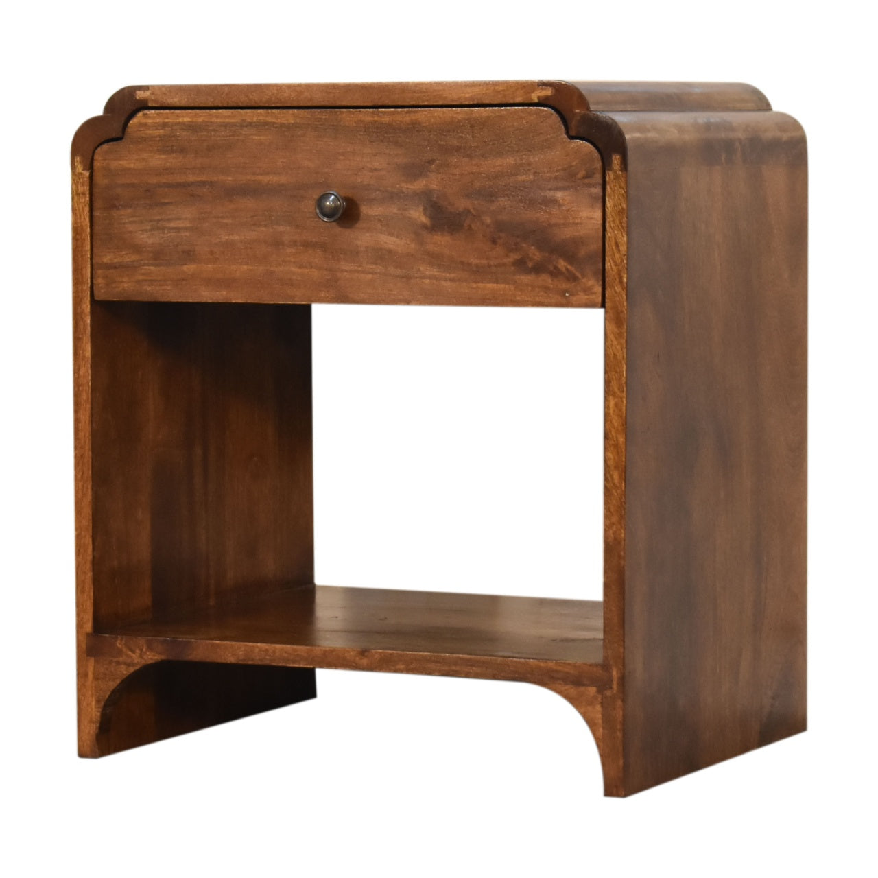 Handgemaakte - Retro nachtkastje – Newton stijl – houtlook – compact