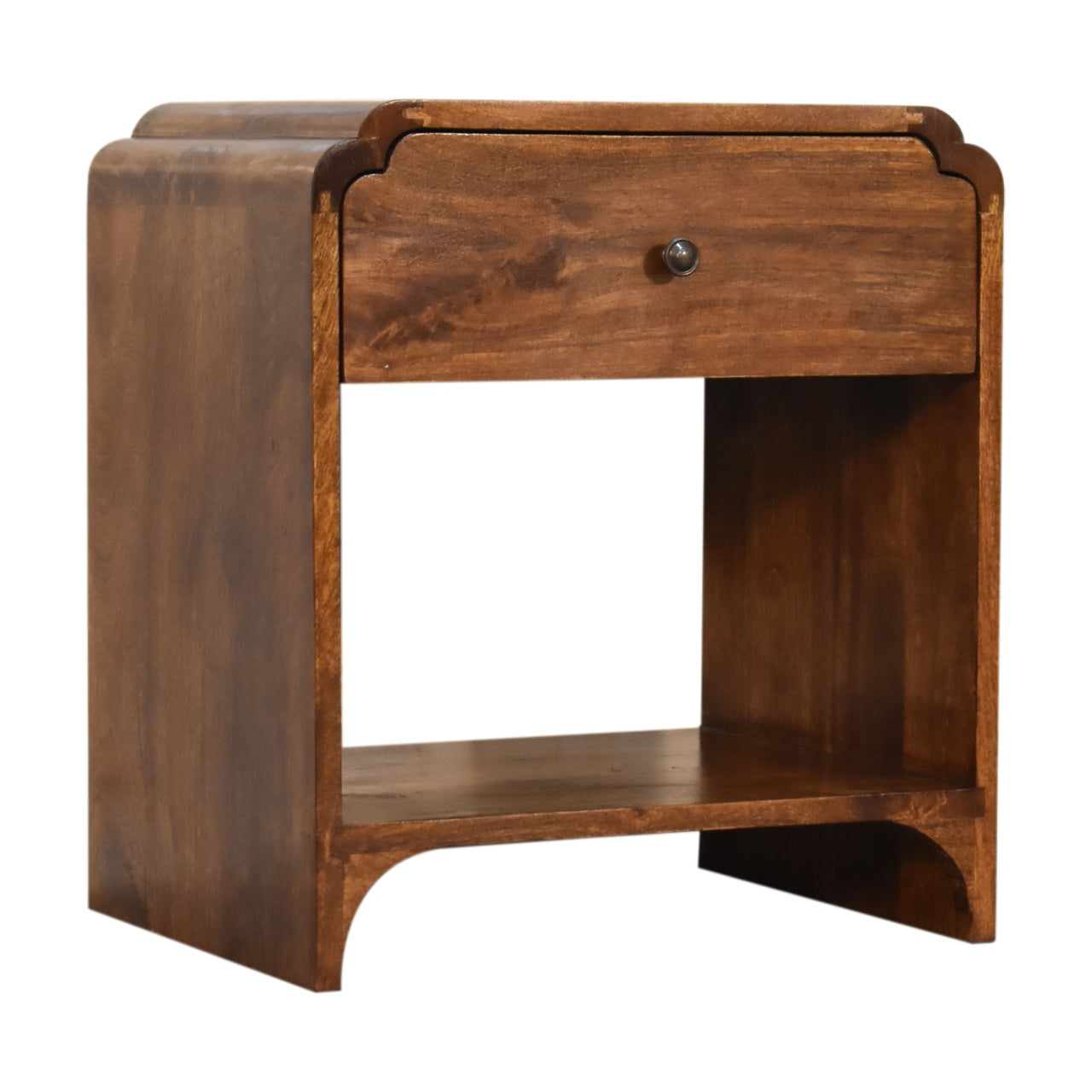 Handgemaakte - Retro nachtkastje – Newton stijl – houtlook – compact