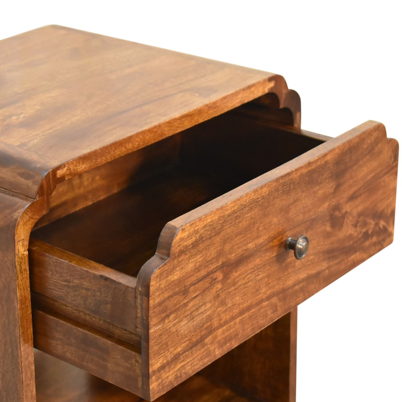 Handgemaakte - Retro nachtkastje – Newton stijl – houtlook – compact