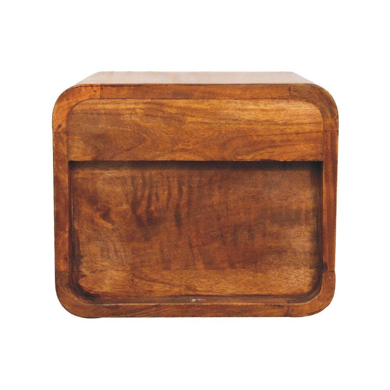 Handgemaakte -Elegant wandkastje – zwevend – mini formaat – kastanjehout