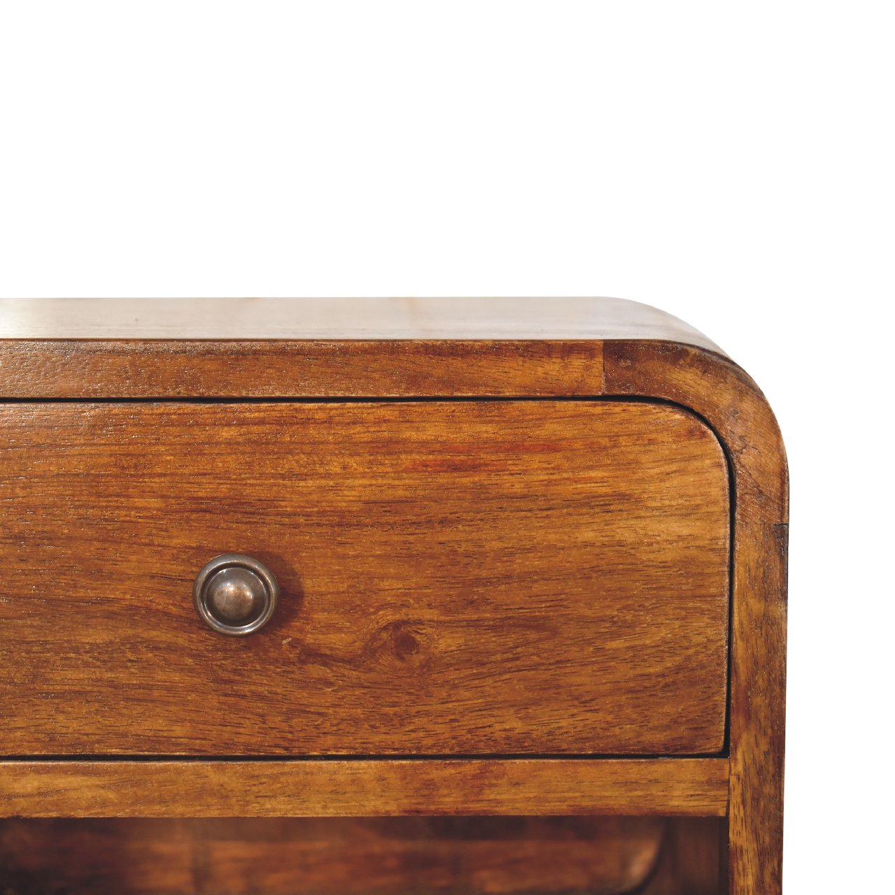 Stijlvol wandkastje – zwevend – gebogen houtstijl – compact model
