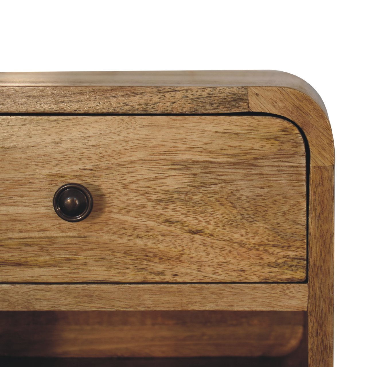 Handgemaakte -Modern wandkastje – open – zwevend – eikenlook – minimalistisch