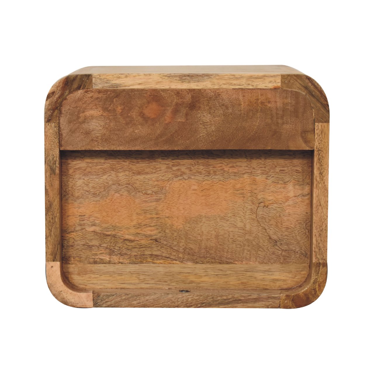 Handgemaakte -Modern wandkastje – open – zwevend – eikenlook – minimalistisch