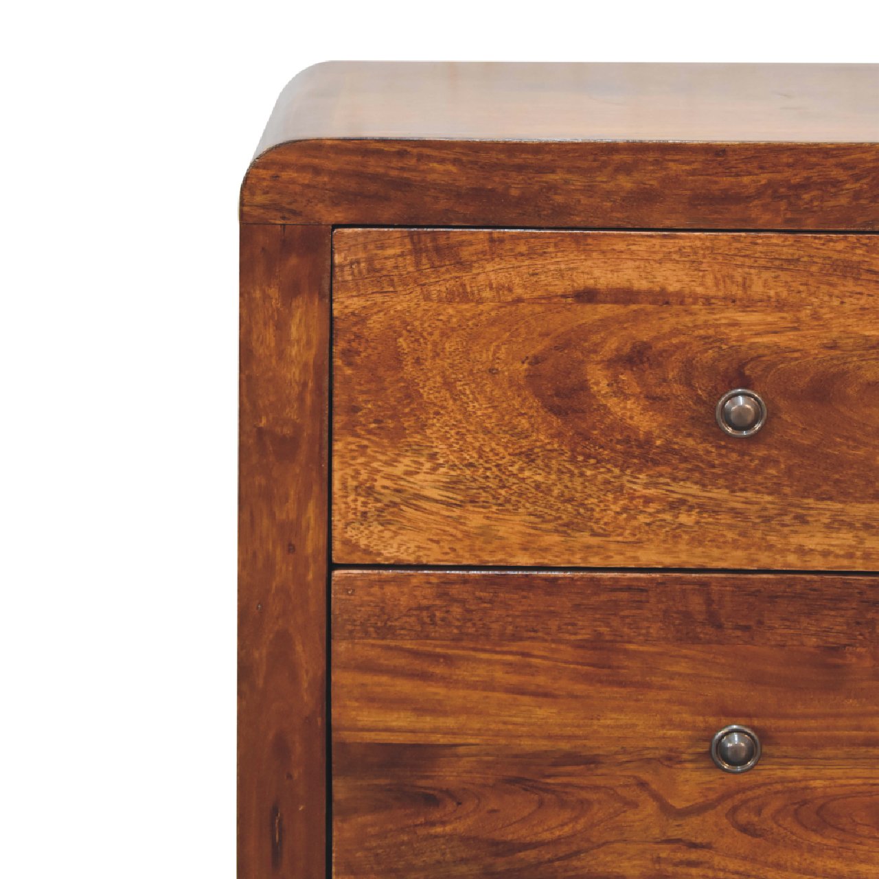 Handgemaakte -Luxe nachtkastje – Naya model – compact – kastanje houtkleur