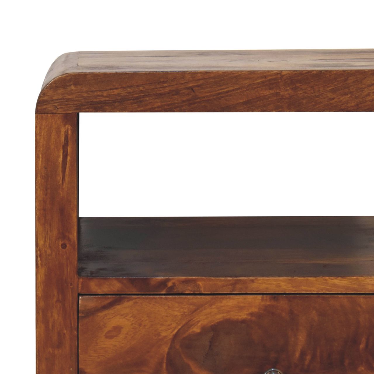 Handgemaakte -Luxe nachtkastje – Aspen model – compact – houtstructuur