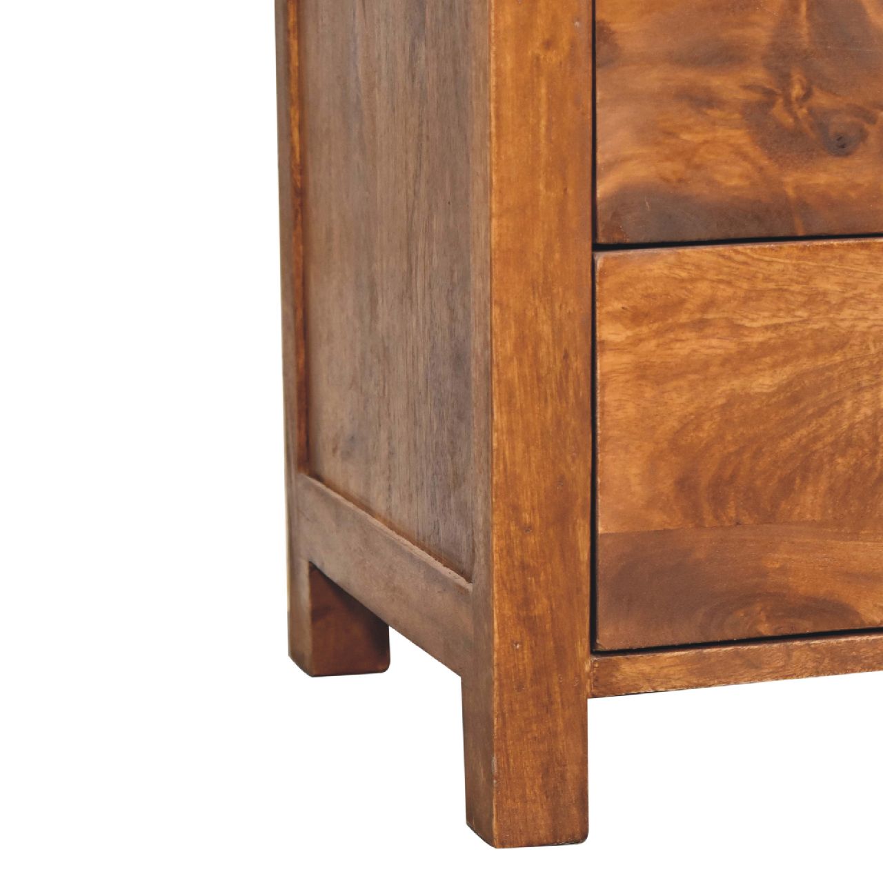 Handgemaakte -Luxe nachtkastje – Aspen model – compact – houtstructuur