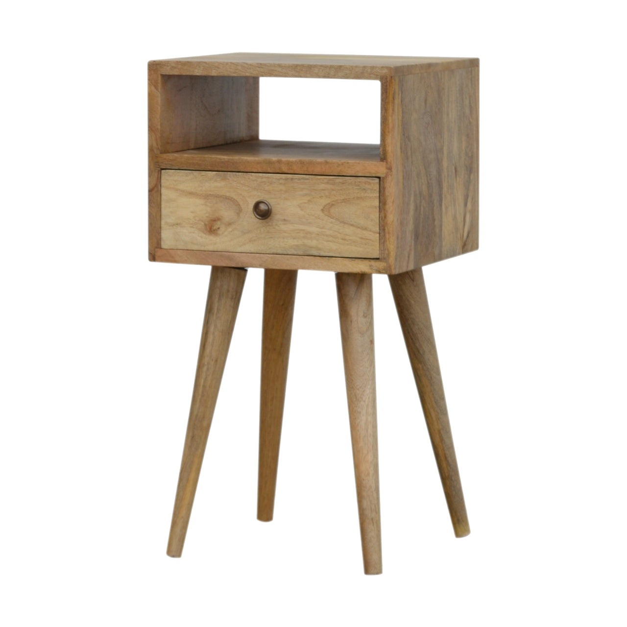 Compact nachtkastje – eikenlook – ruimtebesparend mini model