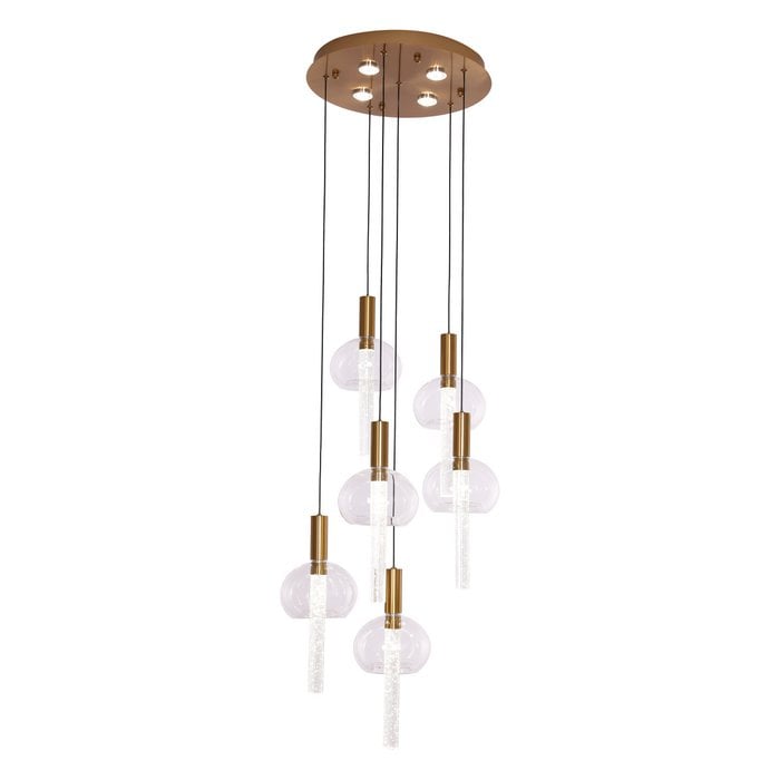 Elegante Hanglamp Tubey Copper Gold – Set van 6 (40cm)