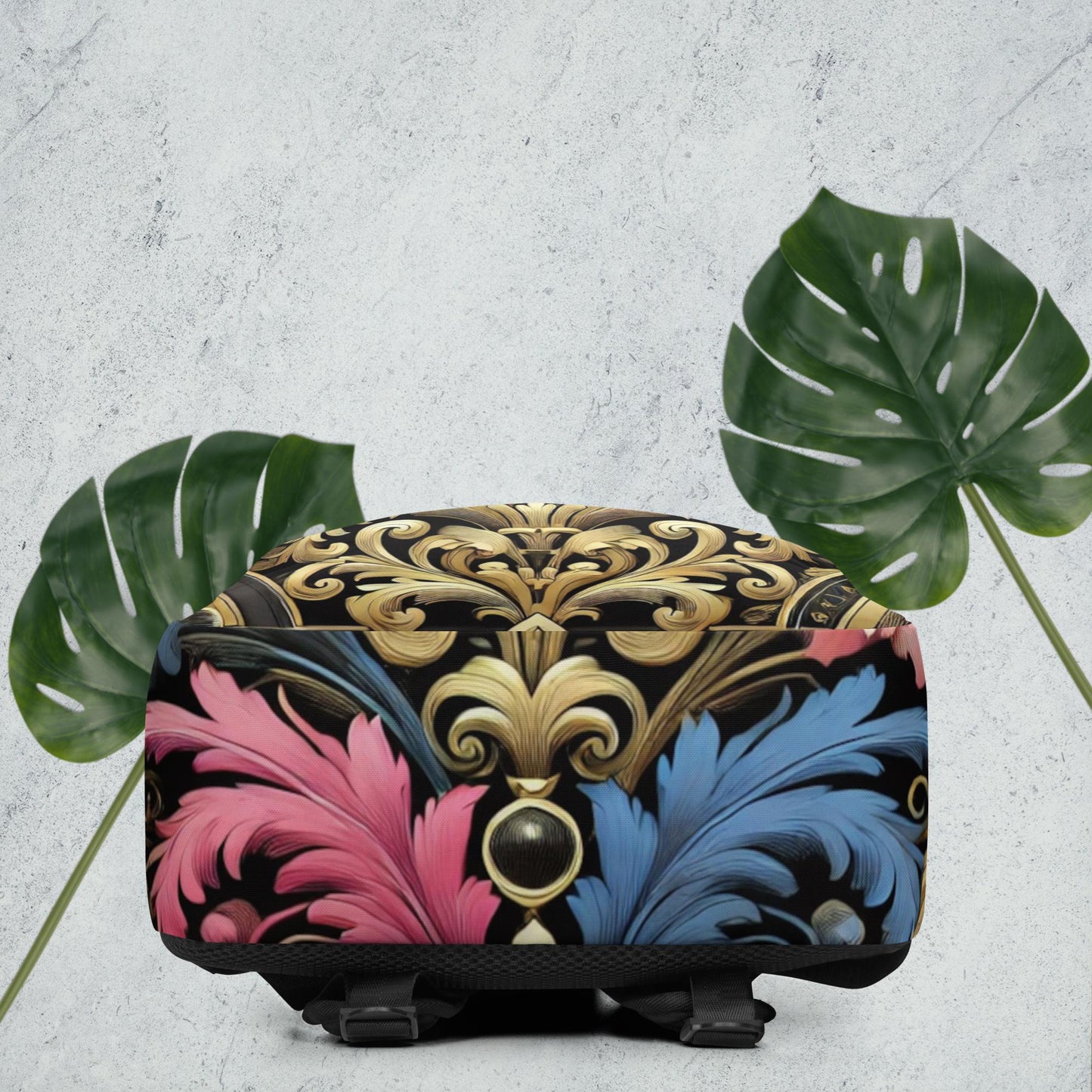 Barok Stijl Rugzak met Bloemenpatroon – Waterbestendig en Ruim Laptopvak