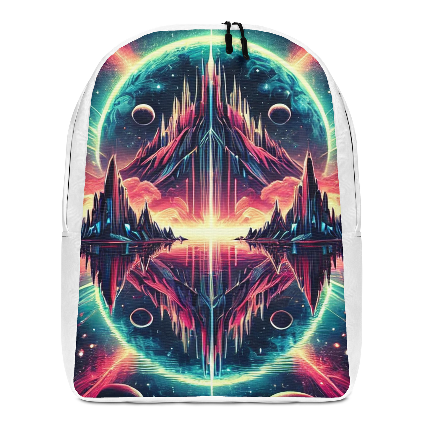 Celestial Mirror: The Gateway to Distant Worlds Backpack white side panel