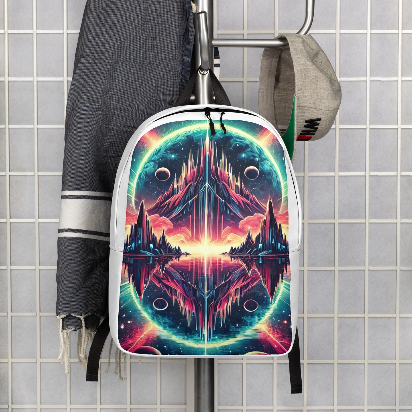 Celestial Mirror: The Gateway to Distant Worlds Backpack white side panel