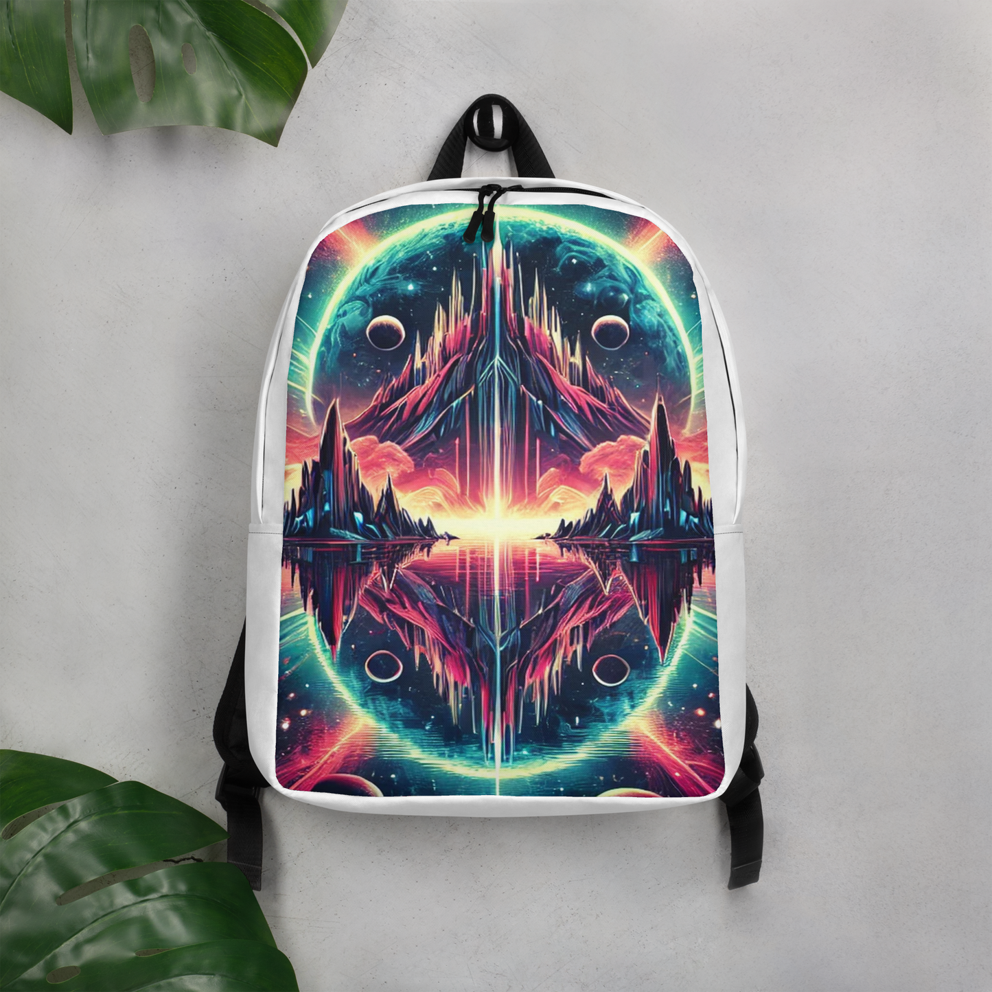Celestial Mirror: The Gateway to Distant Worlds Backpack white side panel