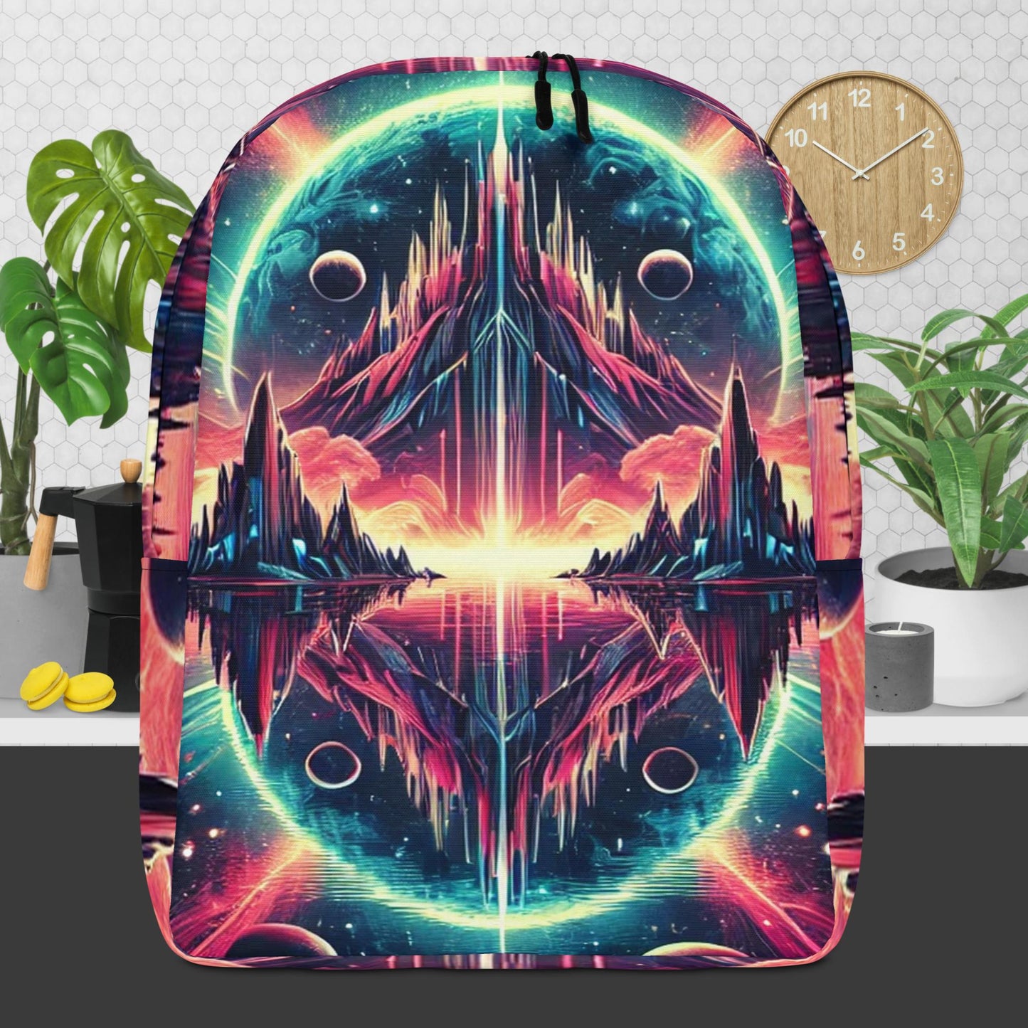 Celestial Mirror: The Gateway to Distant Worlds Backpack white side panel