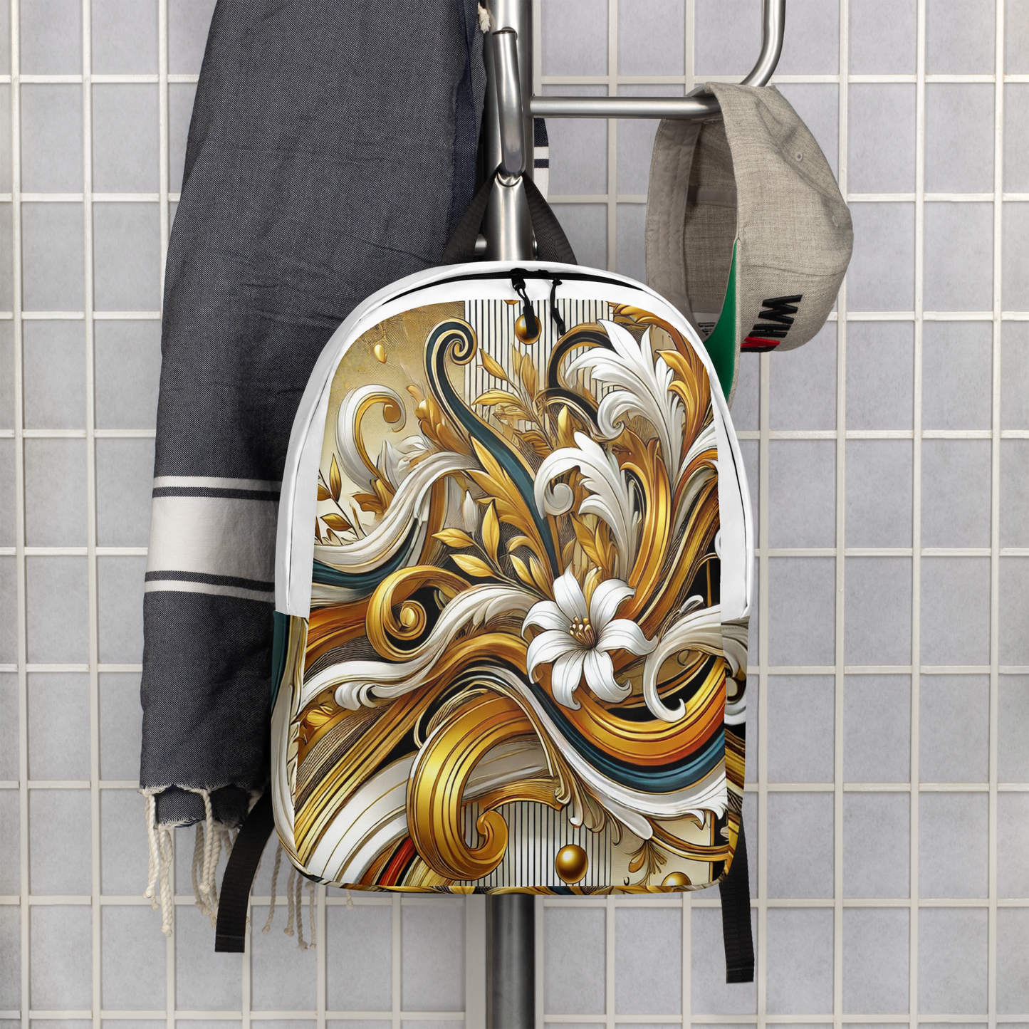 Luxurious Baroque-Inspired Minimalist Backpack