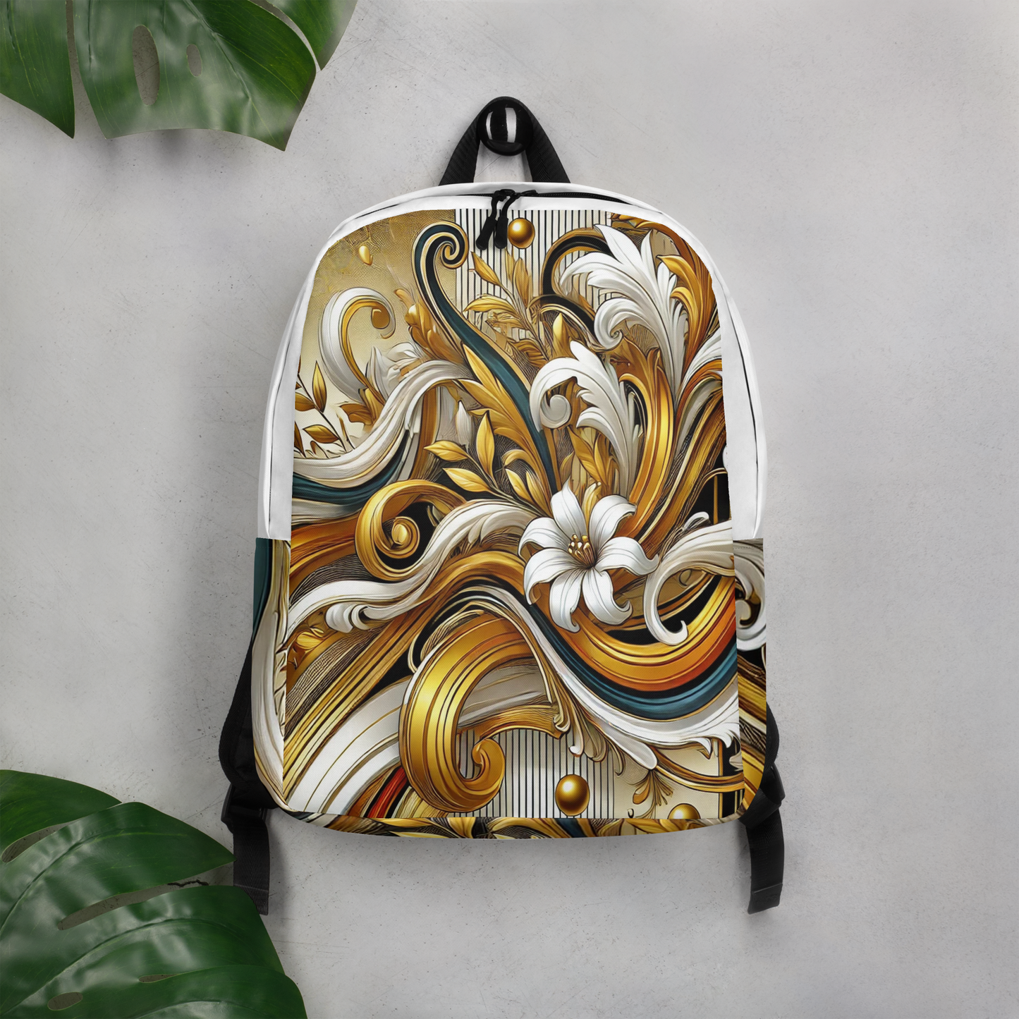 Luxurious Baroque-Inspired Minimalist Backpack