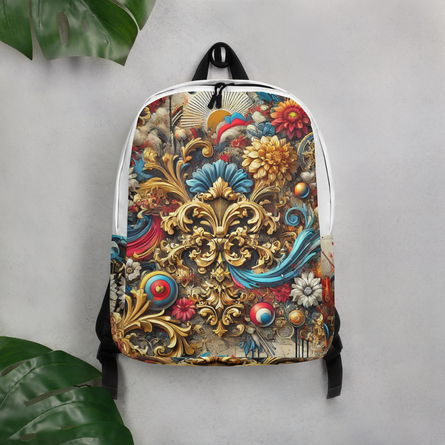 Barokke en Moderne Stijl Rugzak - Unieke Mix van Klassiek en Trendy Design