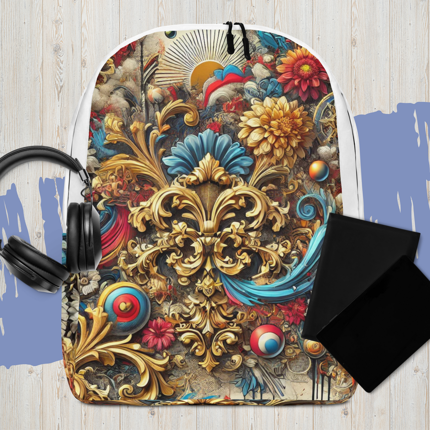 Barokke en Moderne Stijl Rugzak - Unieke Mix van Klassiek en Trendy Design