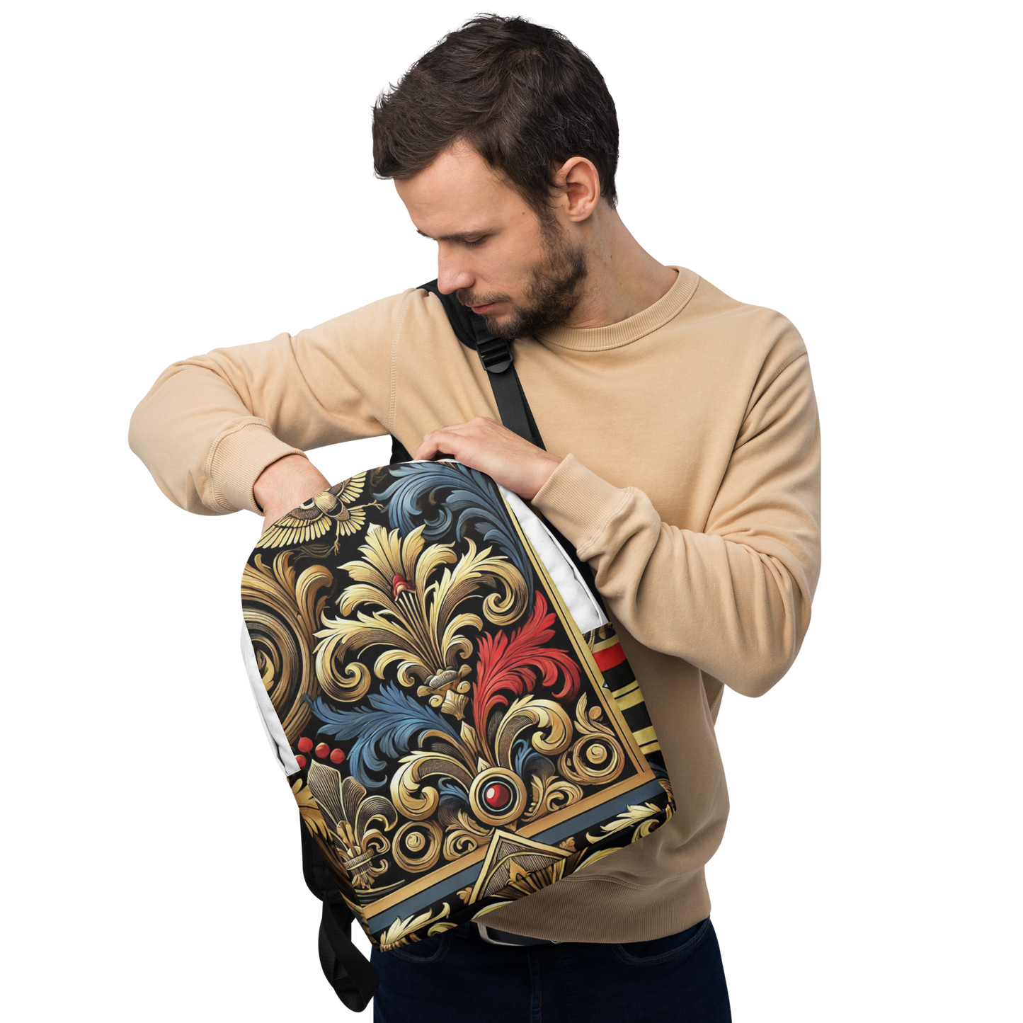 Luxueuze Barok Rugzak – Waterbestendig met Laptopvak en Ergonomisch Design