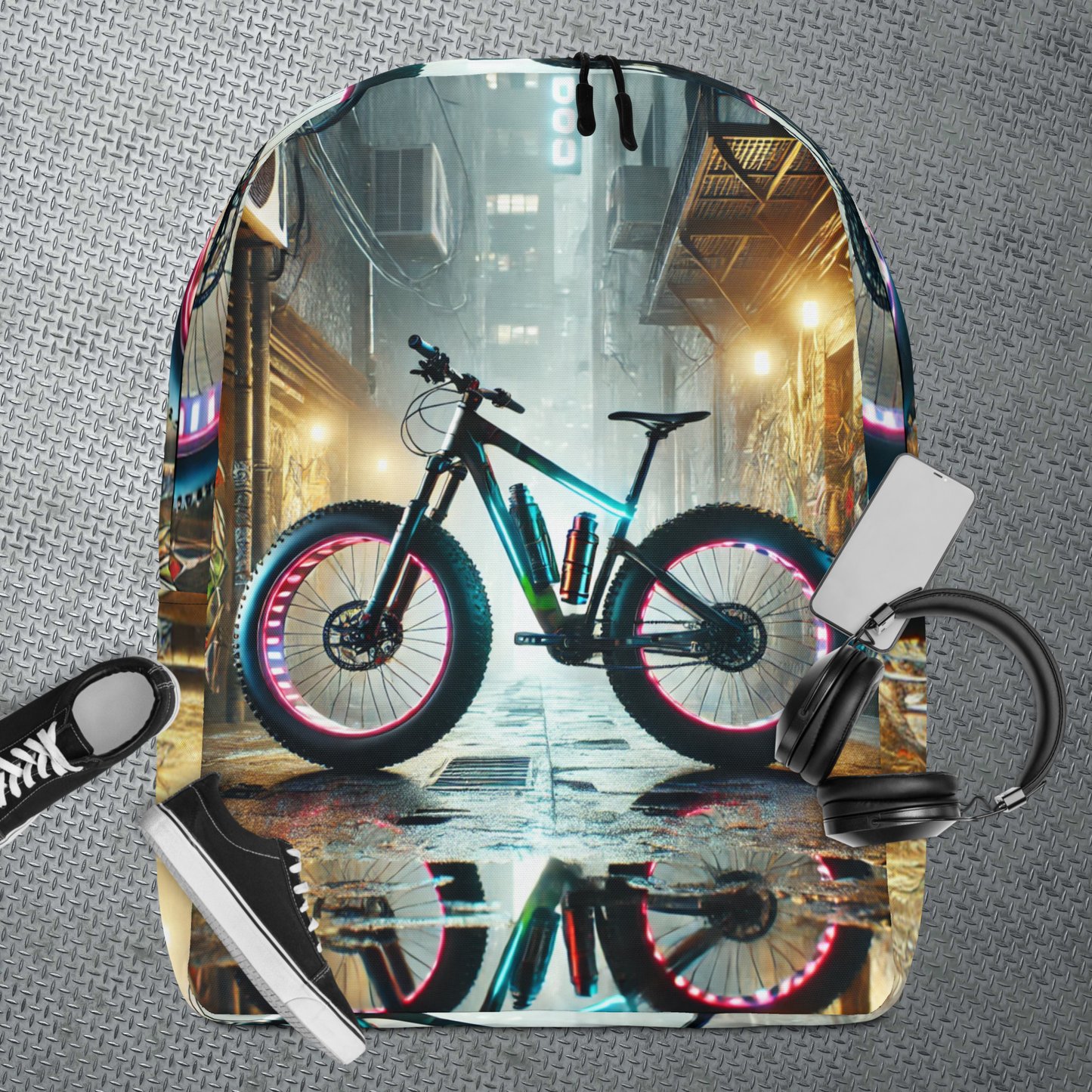 Fatbike Rugtas - Minimalistische Rugzak met Laptopvak - Waterbestendig - 15" Laptop Compartement - Stijlvolle Urban Fietstas