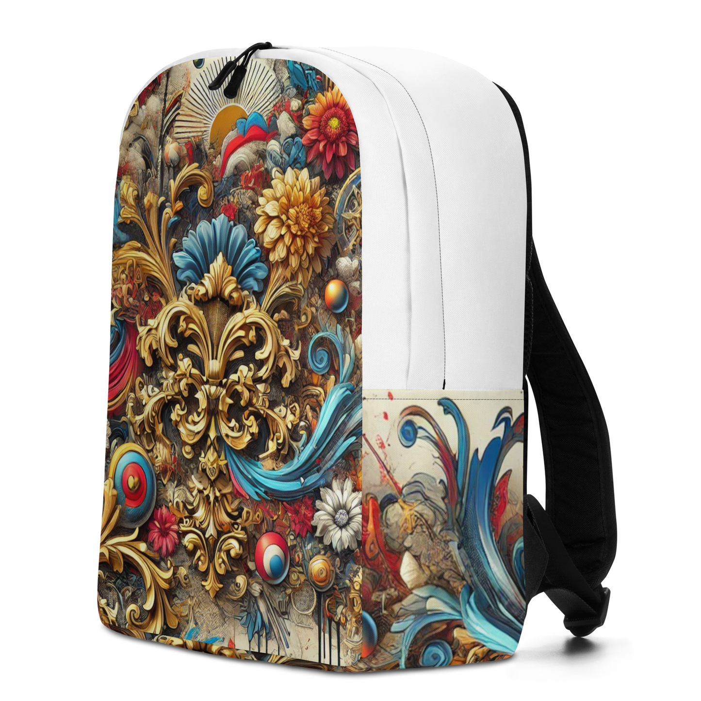 Barokke en Moderne Stijl Rugzak - Unieke Mix van Klassiek en Trendy Design