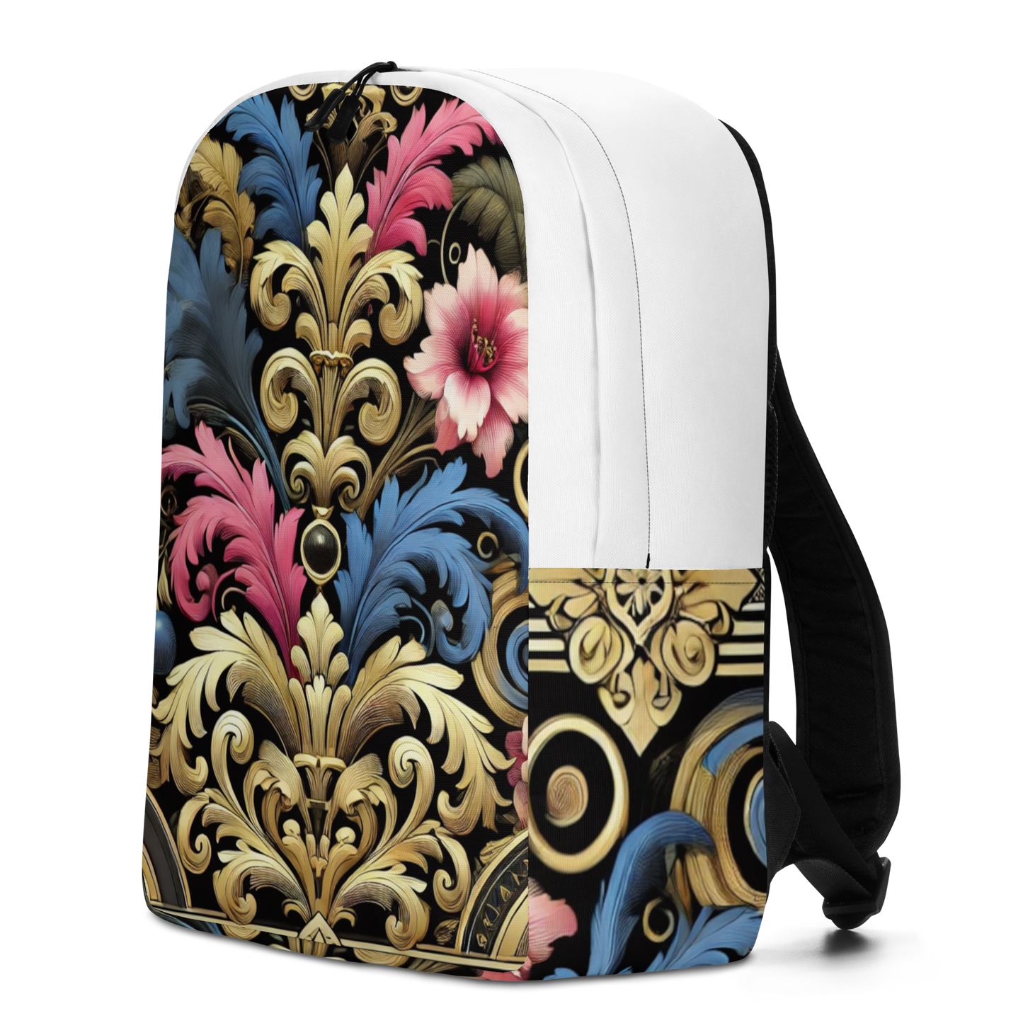 Barok Stijl Rugzak met Bloemenpatroon – Waterbestendig en Ruim Laptopvak