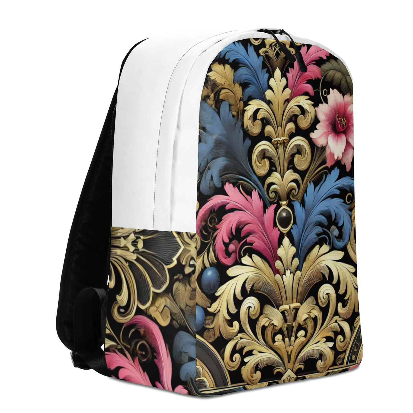 Barok Stijl Rugzak met Bloemenpatroon – Waterbestendig en Ruim Laptopvak