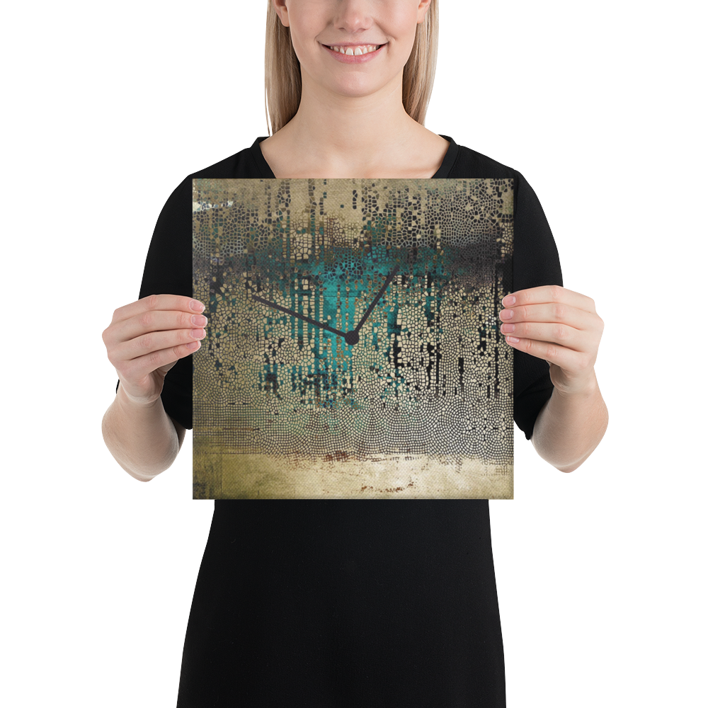Acrylglas wandklok “Valore Aureo” met bladgoud – luxe designklok
