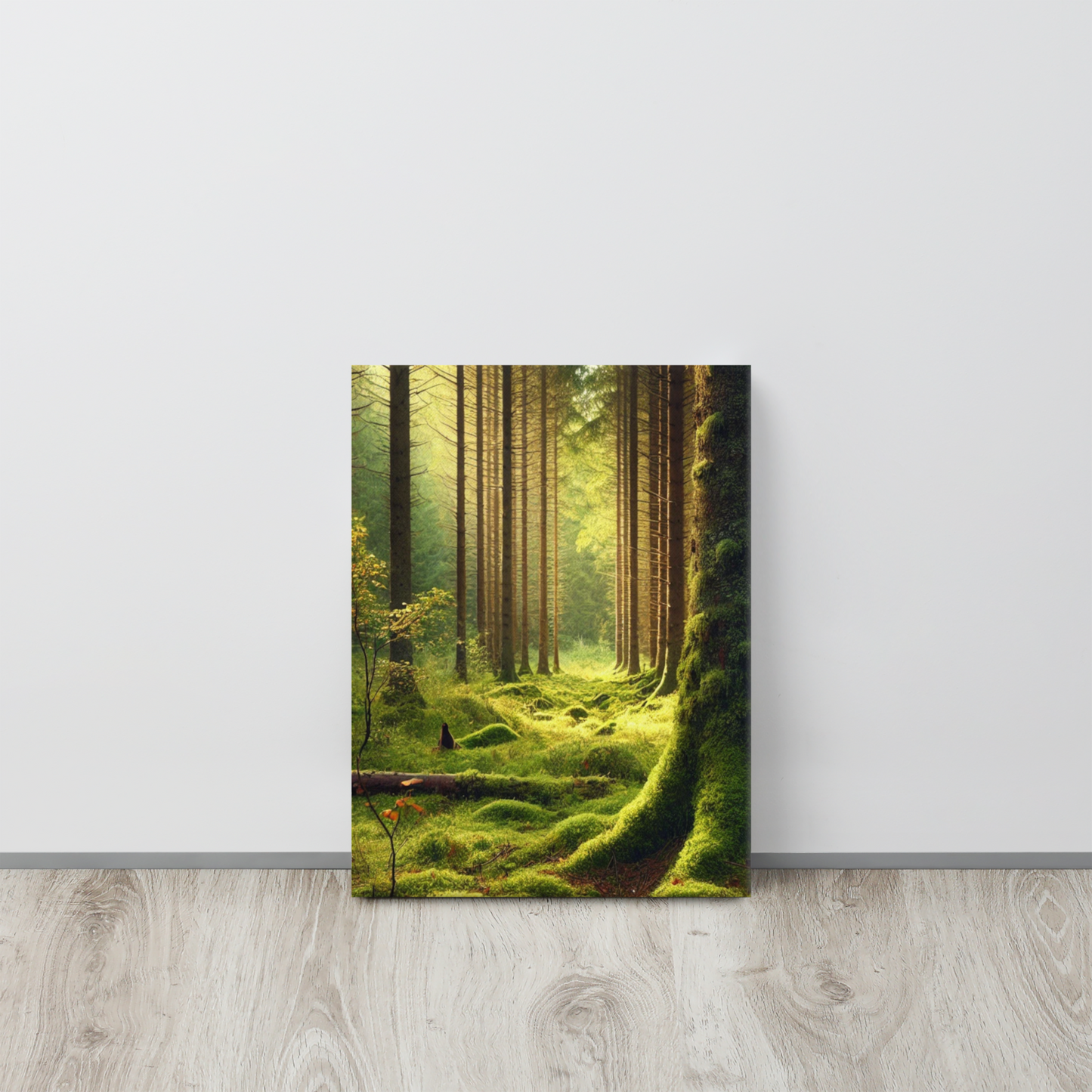 Adembenemende Boslandschap Canvas – Mystiek Groen in de Natuur