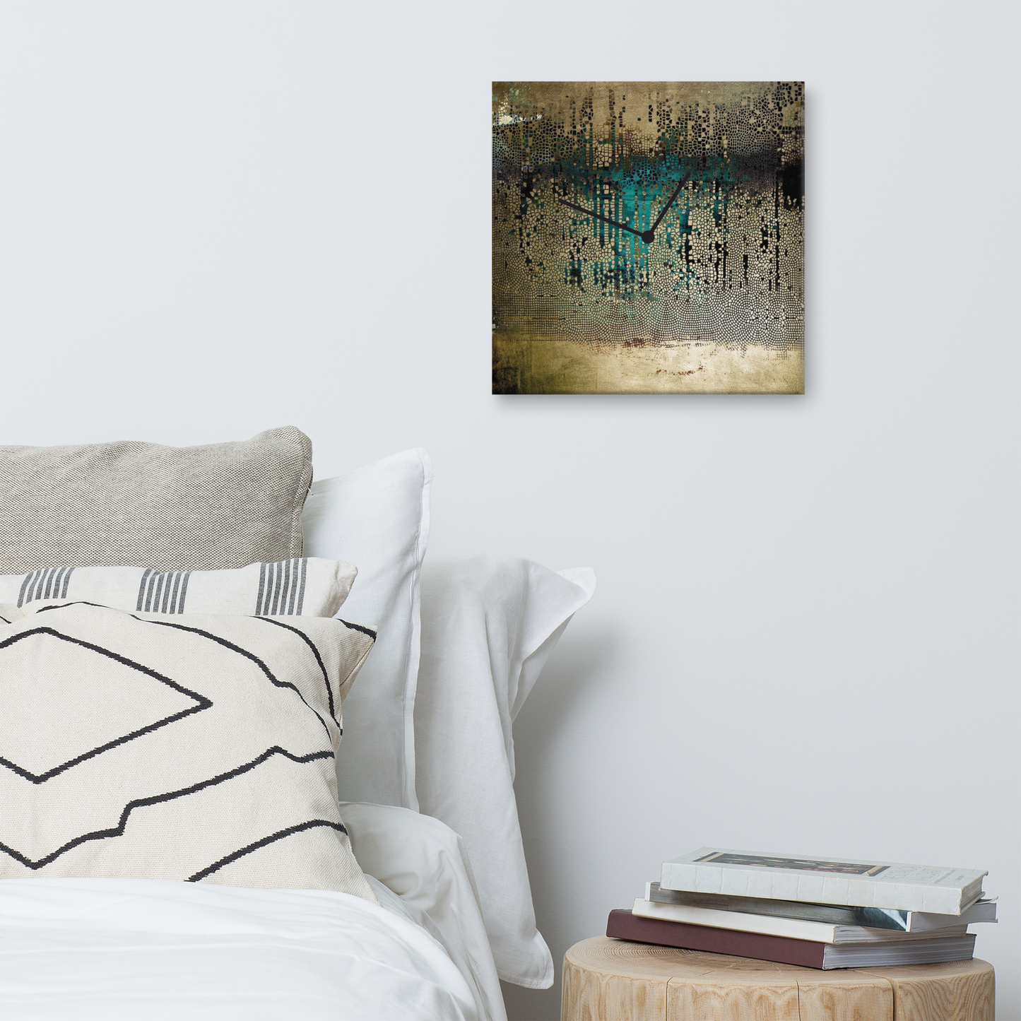 Acrylglas wandklok “Valore Aureo” met bladgoud – luxe designklok