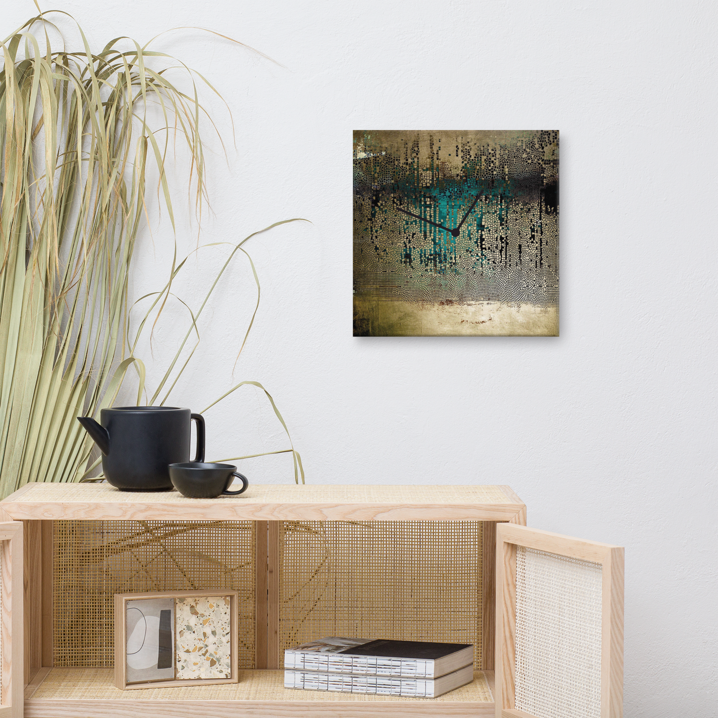 Acrylglas wandklok “Valore Aureo” met bladgoud – luxe designklok