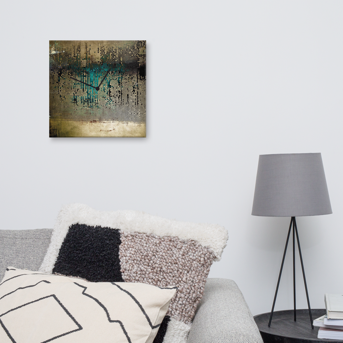 Acrylglas wandklok “Valore Aureo” met bladgoud – luxe designklok