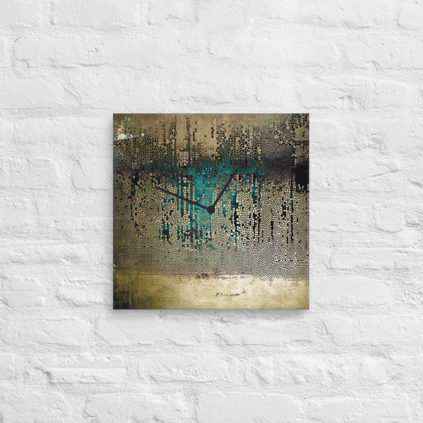 Acrylglas wandklok “Valore Aureo” met bladgoud – luxe designklok