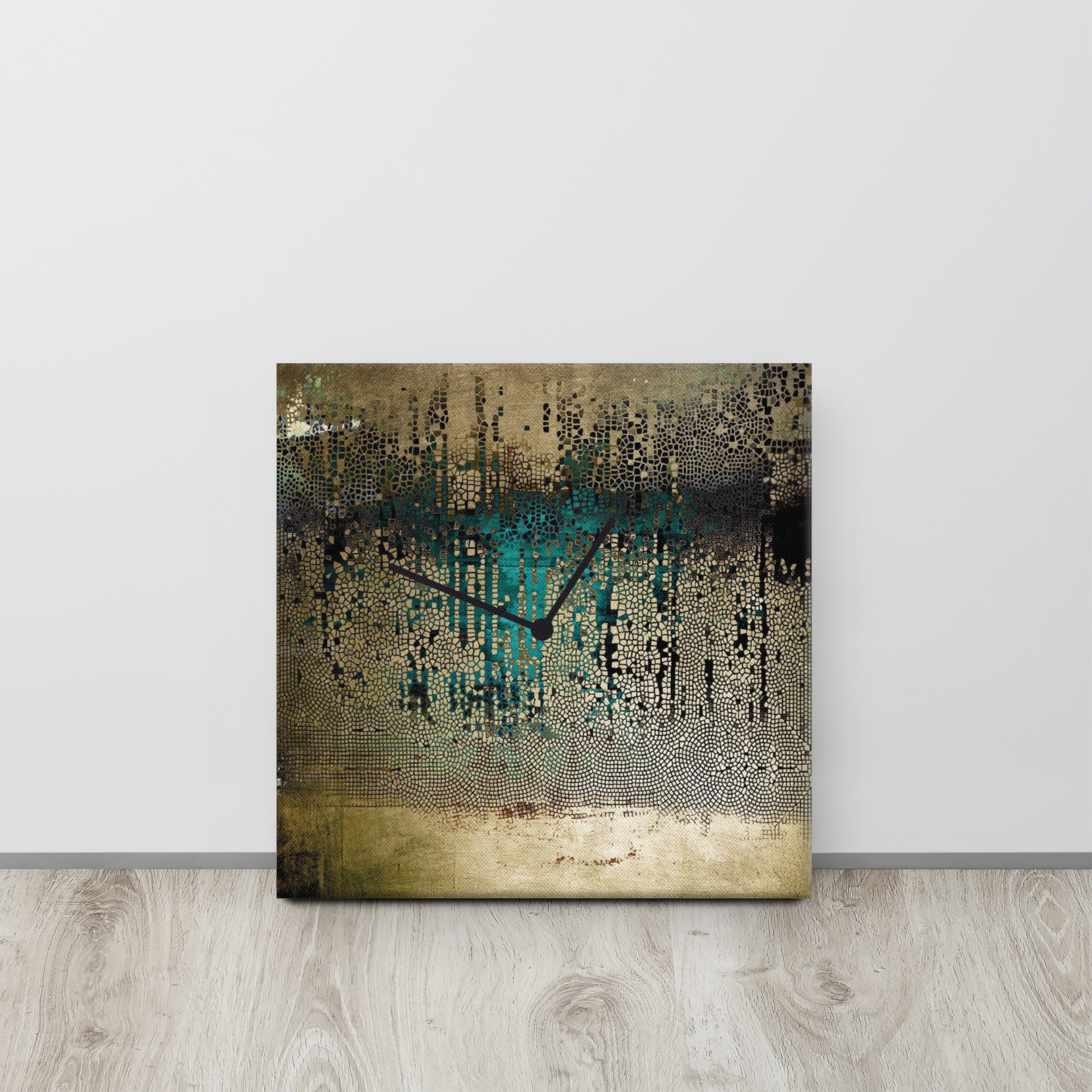 Acrylglas wandklok “Valore Aureo” met bladgoud – luxe designklok