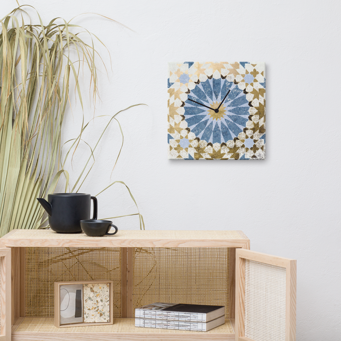 Celeste Doré Luxe Wandklok met Bladgoud – Acrylglas Designklok van Unique Treasure