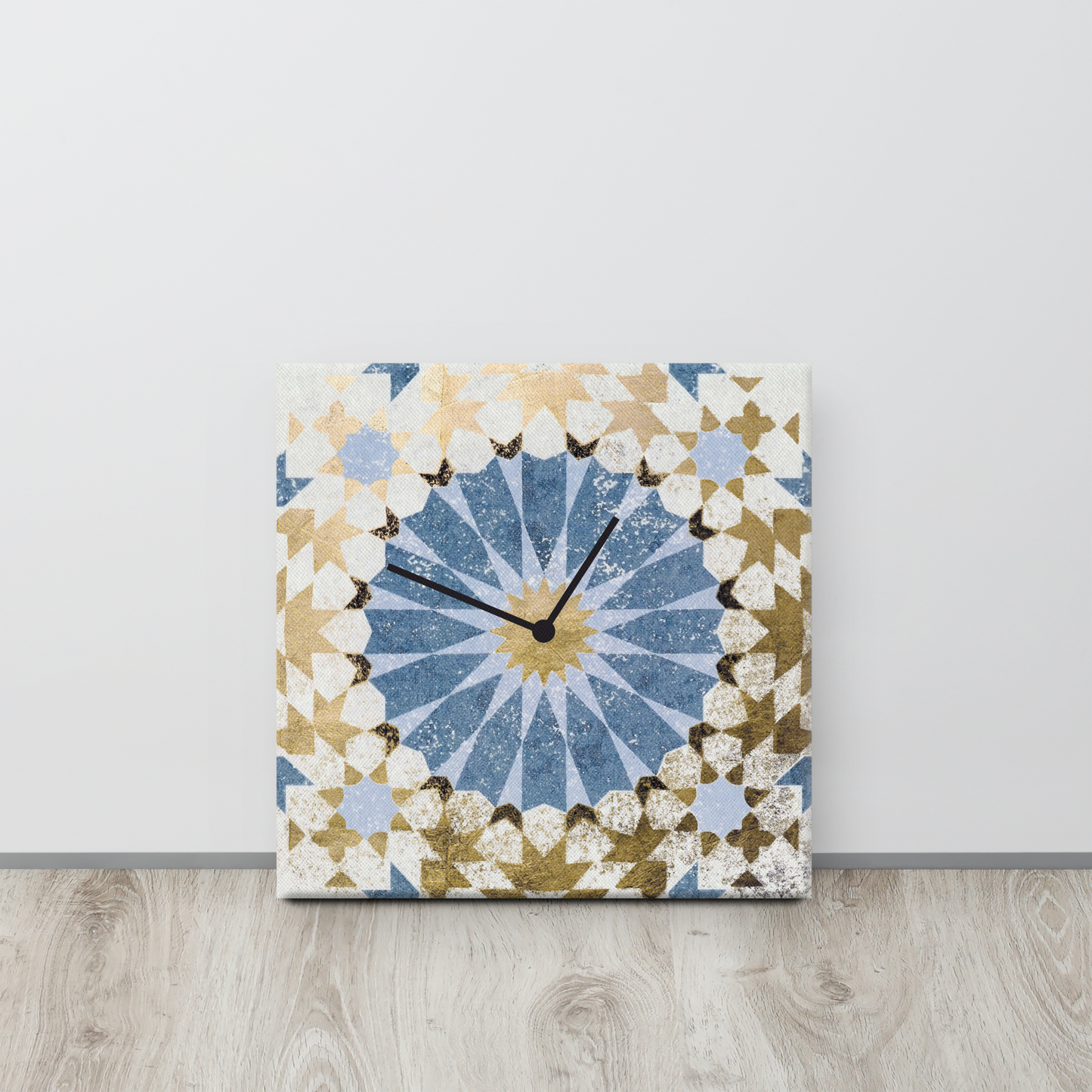 Celeste Doré Luxe Wandklok met Bladgoud – Acrylglas Designklok van Unique Treasure