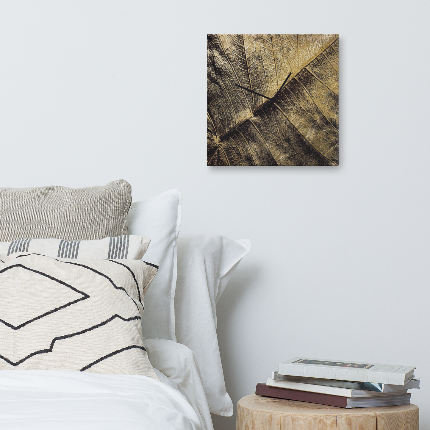 Noctis Aurum acrylglas wandklok met bladgoud – luxe designklok