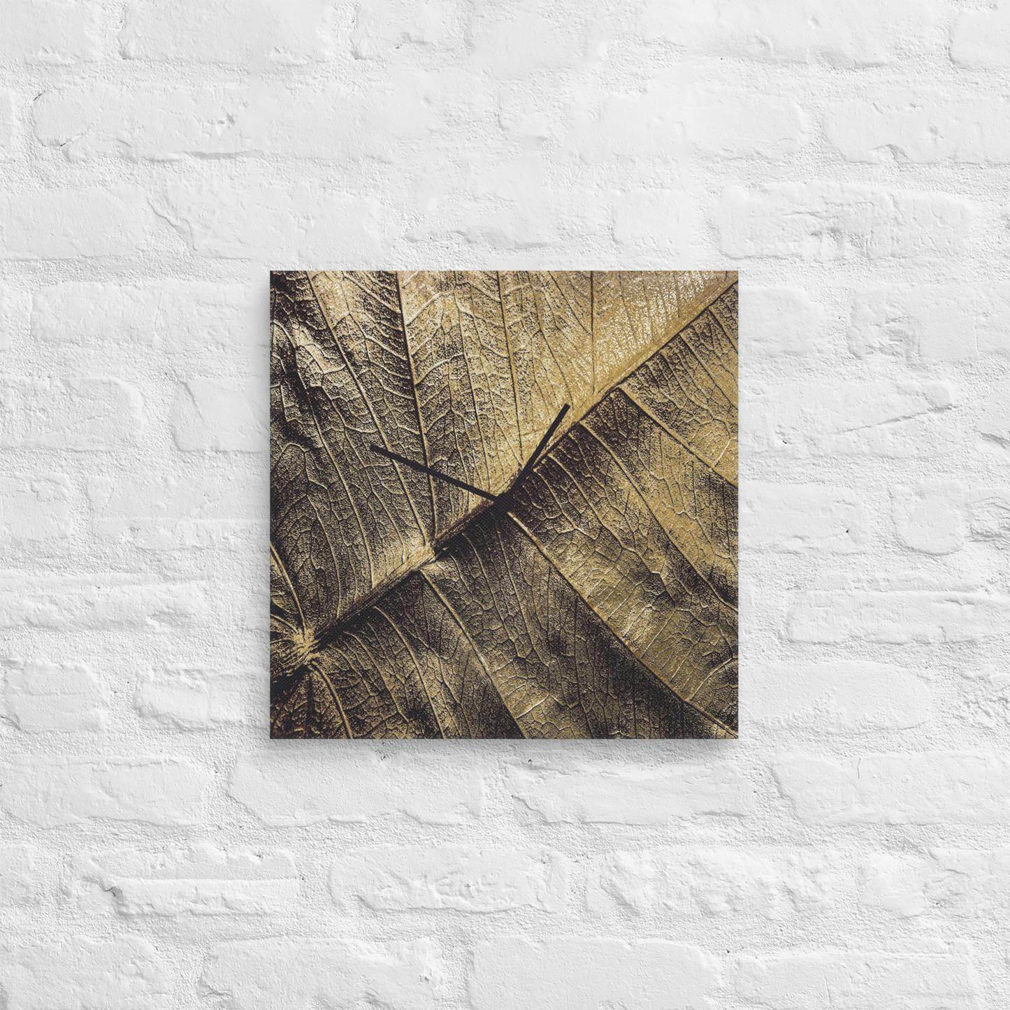 Noctis Aurum acrylglas wandklok met bladgoud – luxe designklok