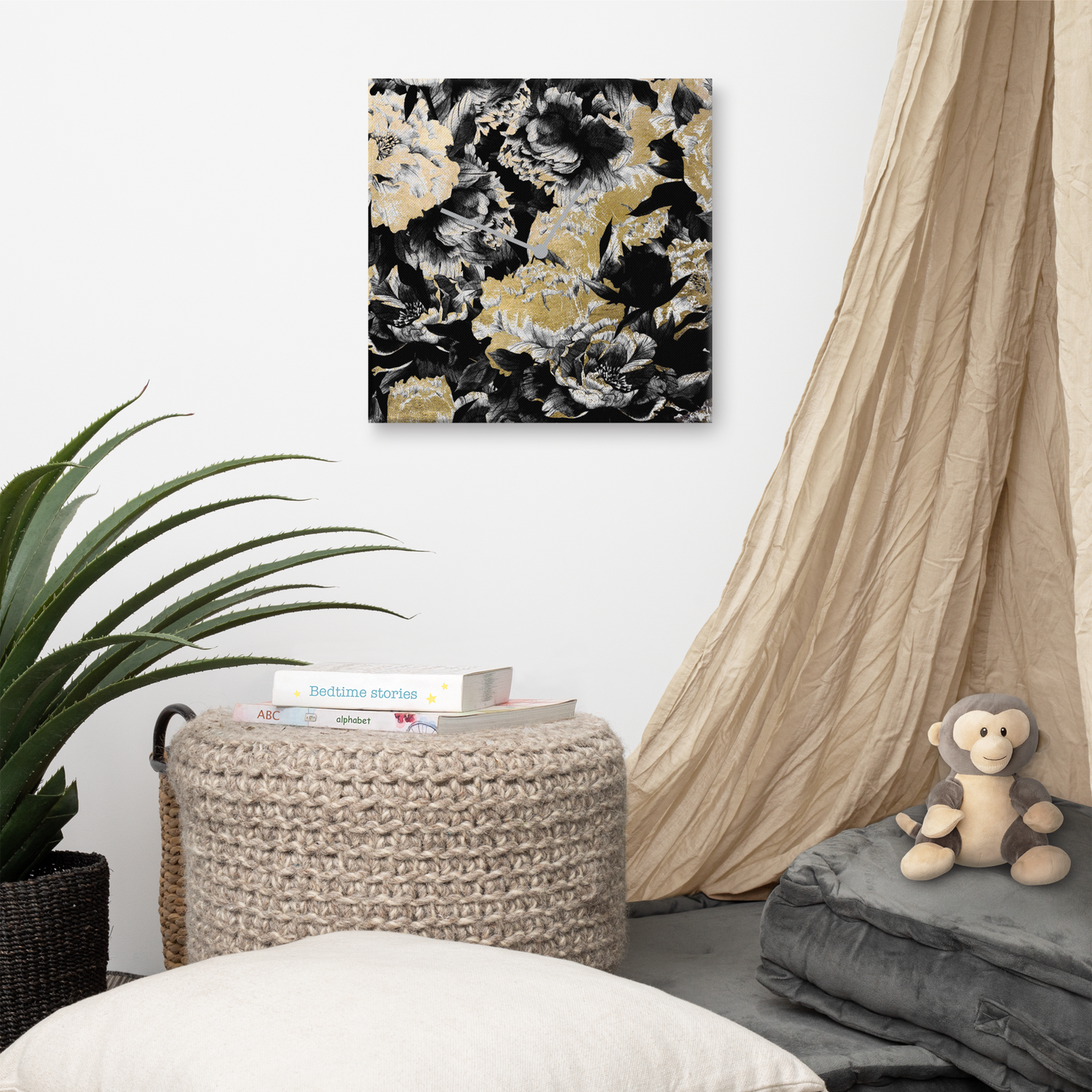 Grand Aureum Luxe Wandklok met Bladgoud – Design Acrylglas Klok van Unique Treasure