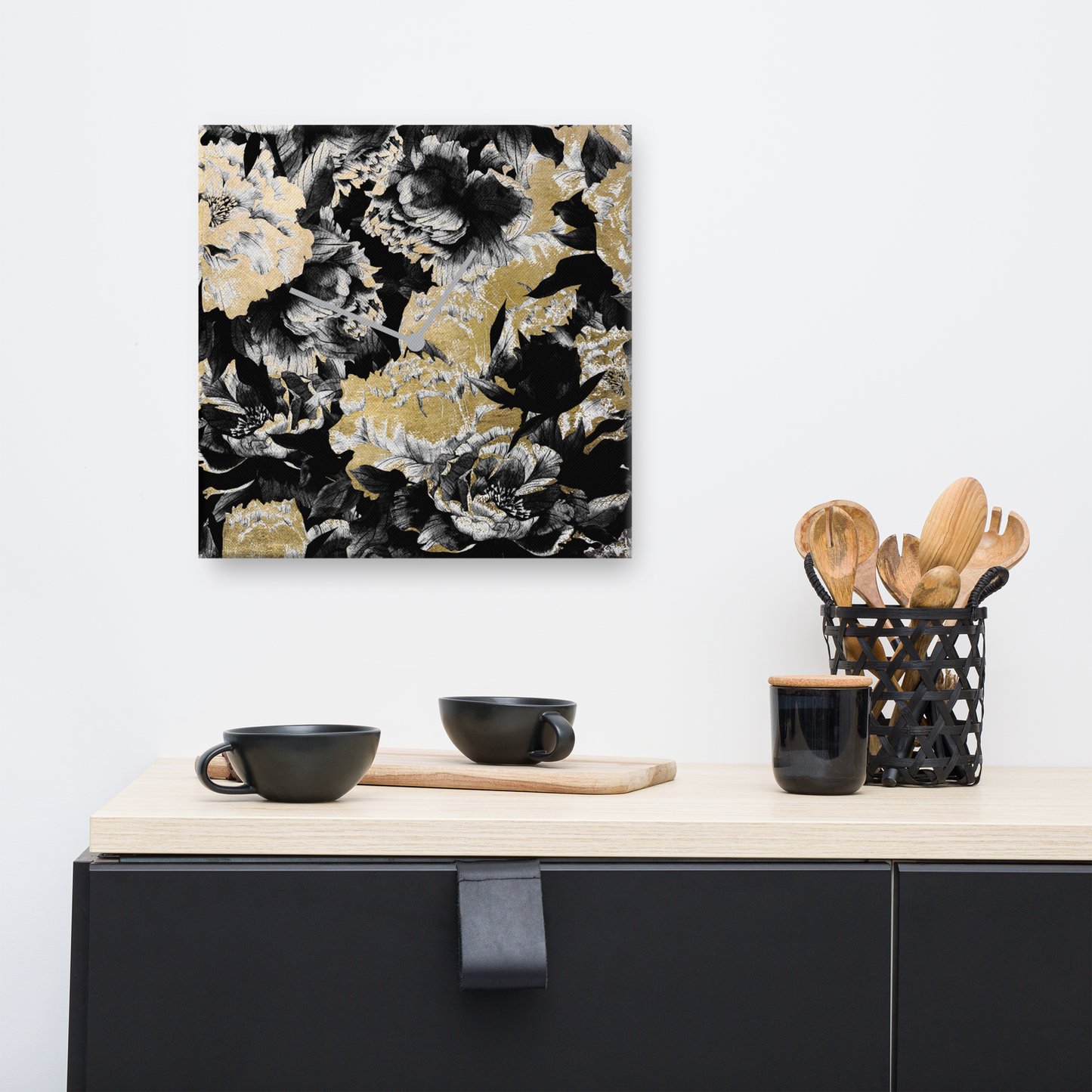 Grand Aureum Luxe Wandklok met Bladgoud – Design Acrylglas Klok van Unique Treasure