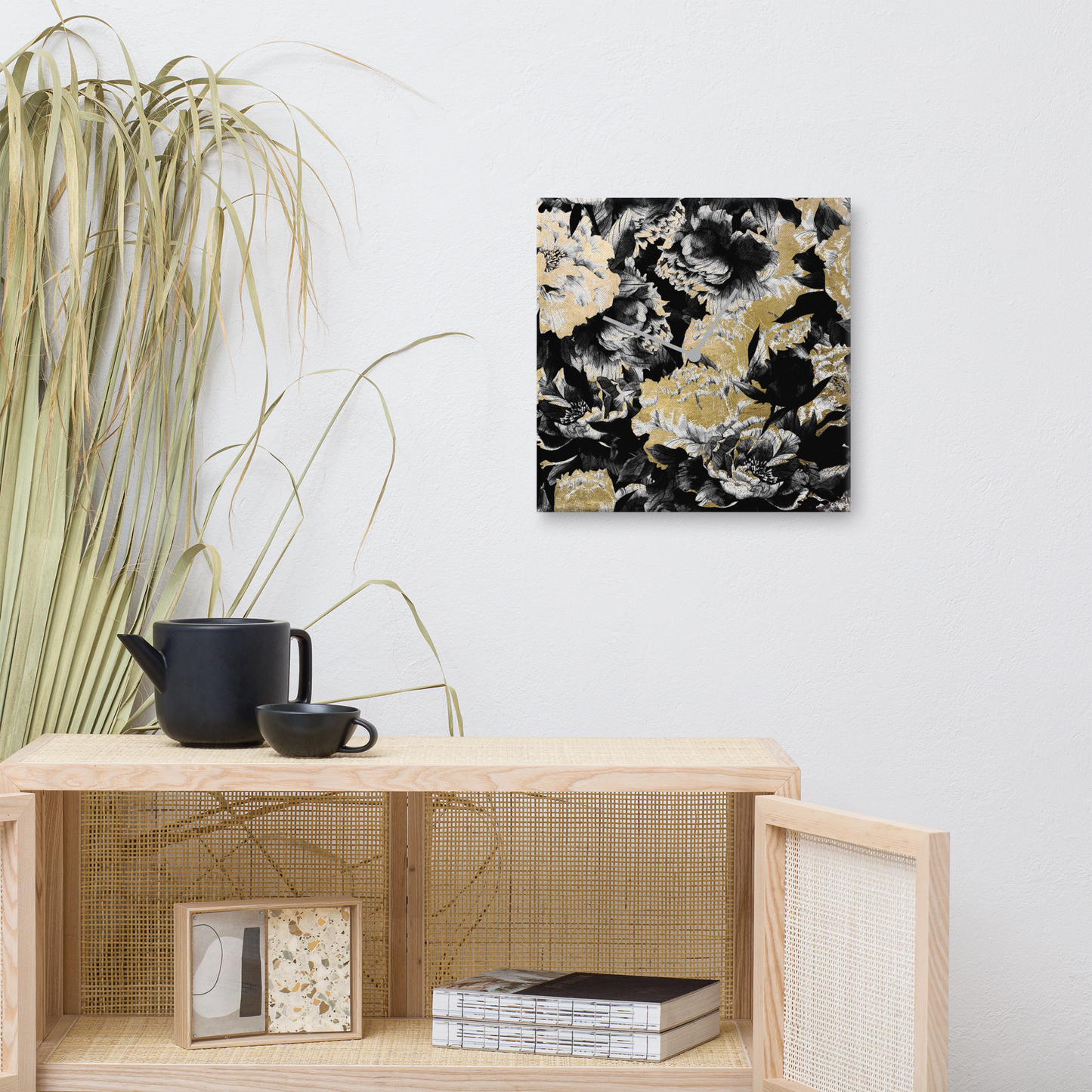 Grand Aureum Luxe Wandklok met Bladgoud – Design Acrylglas Klok van Unique Treasure