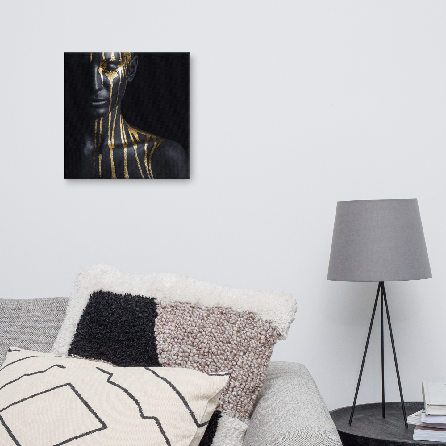 Luxe Acrylglas Kunstwerk met Bladgoud – Liquid Gold Portret | Mystiek & Modern Design